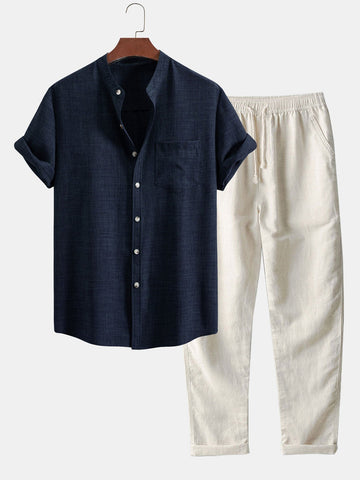 The Amalfi Stand Collar Set – Trouser Edition