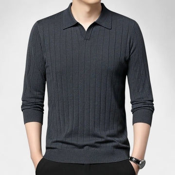 Belmont Knit Long Sleeve Polo