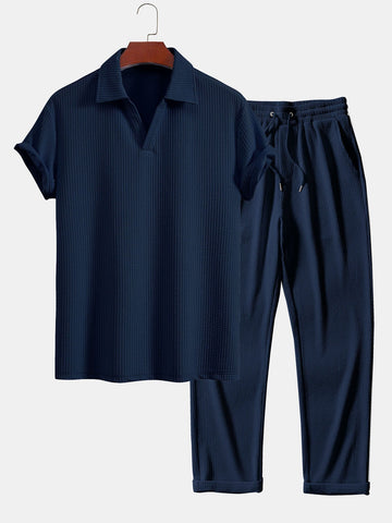 The Berlin Ribbed Polo Set