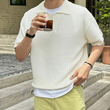Monaco Textured Knit Polo