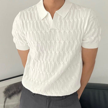 The Riviera Textured Knit Polo