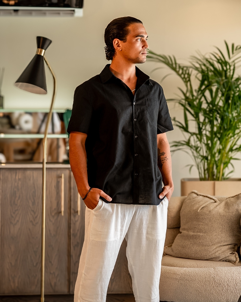 Capri Linen Short Sleeve