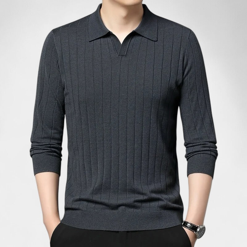 Belmont Knit Long Sleeve Polo