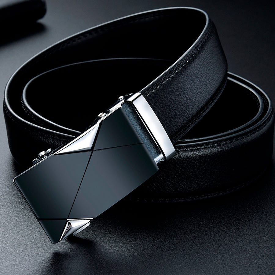 Cinto Masculino de Couro Preto Protark