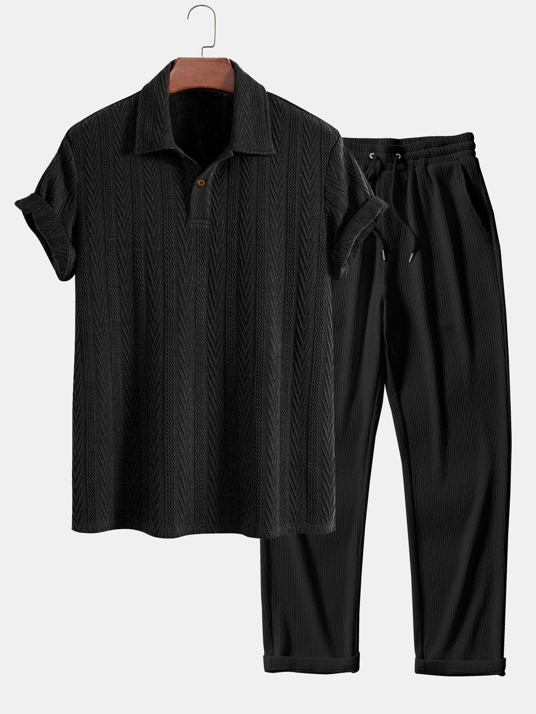 The Milano Jacquard Polo Set