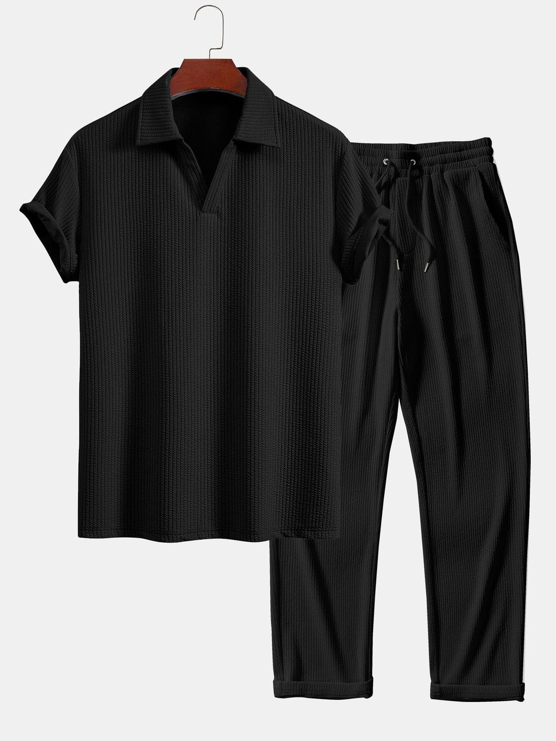 The Berlin Ribbed Polo Set